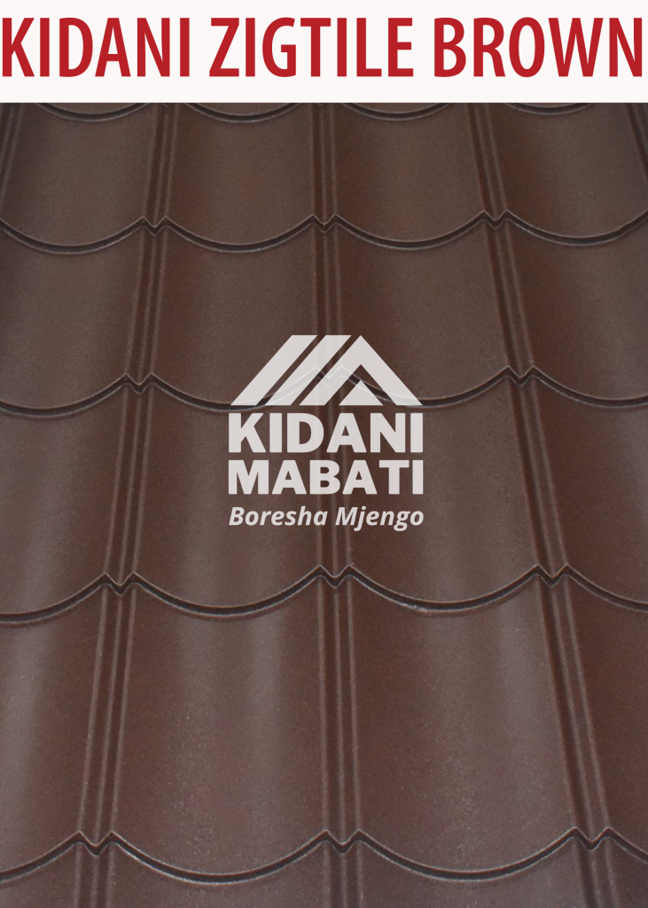 Kidani Mabati ZigTile Chocolate Brown Matte Finish