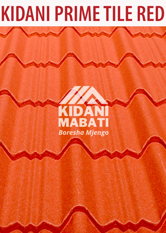 Kidani Mabati Prime Tile Red Matte Finish