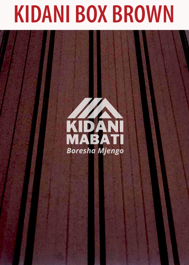 Kidani Mabati Box Profile, Matte Brown.