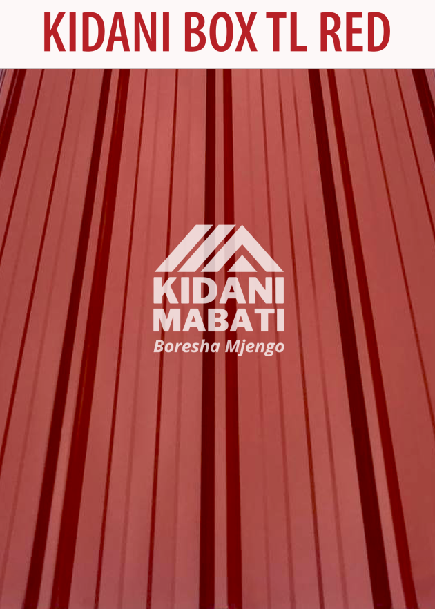 Kidani Mabati Box Profile Tile Red Matte Finish