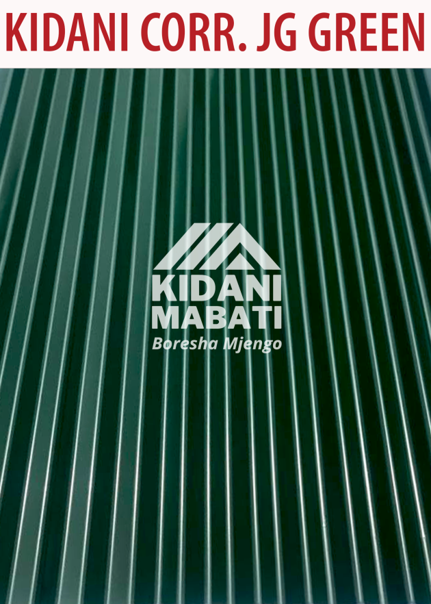 Kidani Mabati Corrugated Jungle Green Glossy Finish